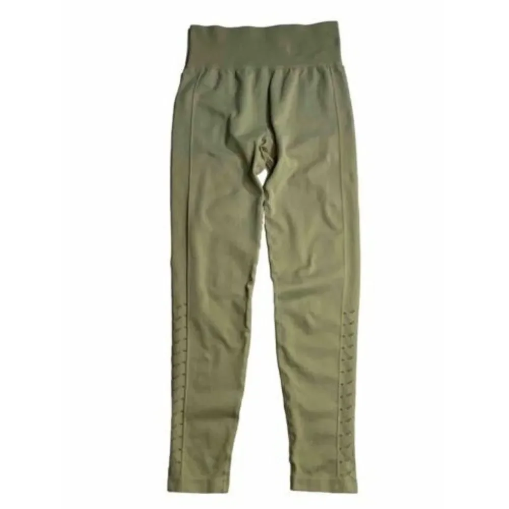 Cotton: On Body Women's Athletic Compression Leggings‎ Olive Green Size XS